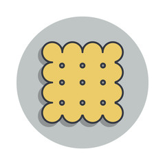 Aufkleber - biscuit icon in badge style. One of web collection icon can be used for UI, UX