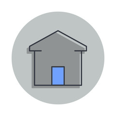 Aufkleber - house icon in badge style. One of web collection icon can be used for UI, UX