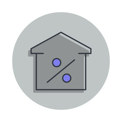 Aufkleber - mortgage icon in badge style. One of web collection icon can be used for UI, UX