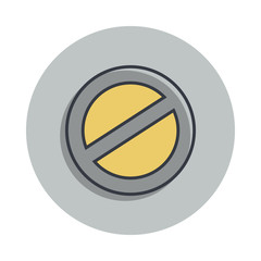 Aufkleber - prohibition icon in badge style. One of web collection icon can be used for UI, UX