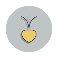 Aufkleber - radish icon in badge style. One of web collection icon can be used for UI, UX