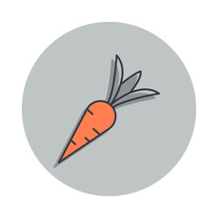 Aufkleber - carrot icon in badge style. One of web collection icon can be used for UI, UX