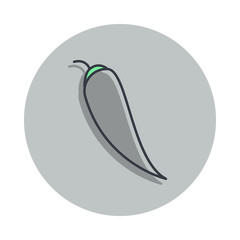 Poster - chilli pepper icon in badge style. One of web collection icon can be used for UI, UX