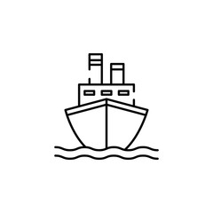 Poster - cargo ship icon. Element of Pakistan culture for mobile concept and web apps illustration. Thin line icon for website design and development, app development