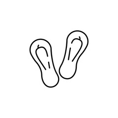Poster - casual wear, flip flops icon. Element of Pakistan culture for mobile concept and web apps illustration. Thin line icon for website design and development, app development