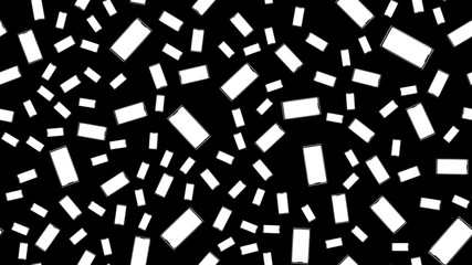 Poster - Texture, seamless pattern of modern trendy beautiful glossy expensive smart realistic isometric surround smartphones, mobile phones, touchscreen devices. The background