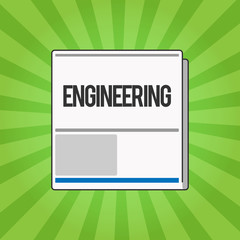 Fototapete - Handwriting text writing Engineering. Concept meaning Science concerned with design building use of engines machines.