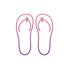Poster - flip-flops icon in nolan style. One of Summer Clothes collection icon can be used for UI, UX
