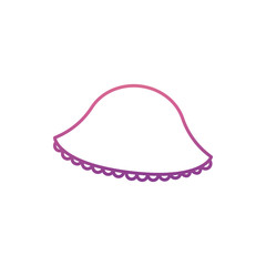 Poster - woman's hat icon in nolan style. One of Summer Clothes collection icon can be used for UI, UX