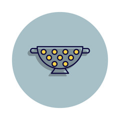 Poster - sieve icon in badge style. One of web collection icon can be used for UI, UX
