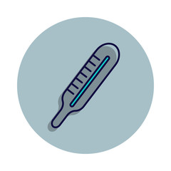 Aufkleber - thermometer icon in badge style. One of web collection icon can be used for UI, UX