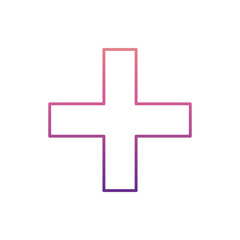 Poster - plus sign icon in nolan style. One of Web collection icon can be used for UI, UX