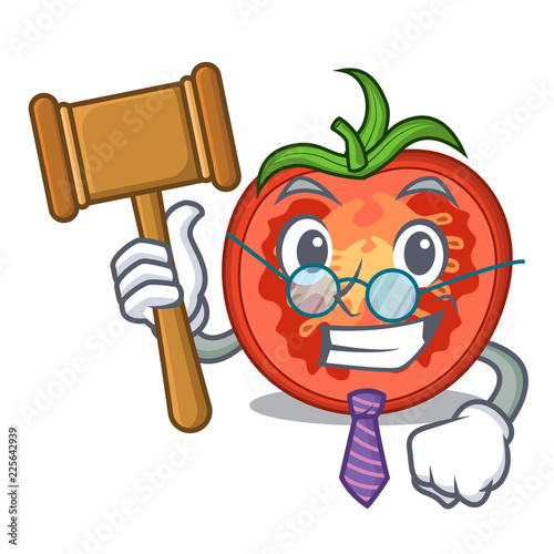 Fotografie, Tablou Judge red tomato slices isolated on mascot