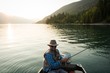 © Wavebreak Media - Smiling fisherman fishing in river