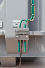 Earthing terminal Y0 for star - star power transformer.