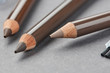 Three colors of eyebrow pencils