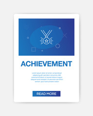 Poster - ACHIEVEMENT ICON INFOGRAPHIC