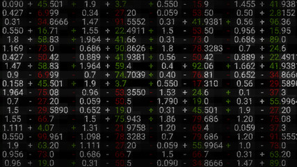 Poster - 3d render abstract background with stock market digits. Financial concept. Stock market data on display...