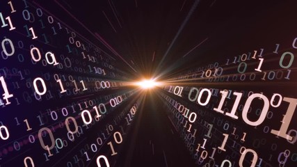 Wall Mural - computer binary code