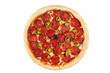 © danilsneg - Pepperoni pizza on a white background. View from above.