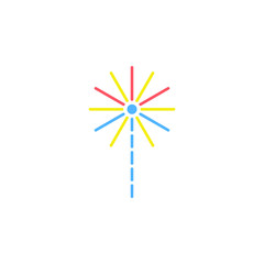 Poster - fireworks colored icon. Element of colored fireworks party icon for mobile concept and web apps. Colored fireworks icon can be used for web and mobile