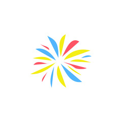 Poster - fireworks colored icon. Element of colored fireworks party icon for mobile concept and web apps. Colored fireworks icon can be used for web and mobile