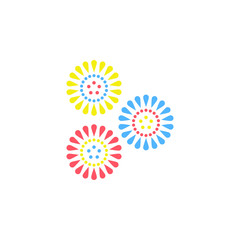 Poster - fireworks colored icon. Element of colored fireworks party icon for mobile concept and web apps. Colored fireworks icon can be used for web and mobile