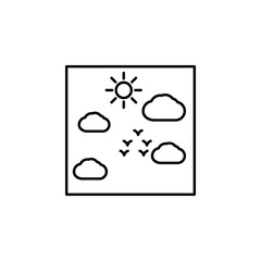 Poster - sky outline icon. Element of landscape outline icon for mobile concept and web apps. Thin line sky outline icon icon can be used for web and mobile