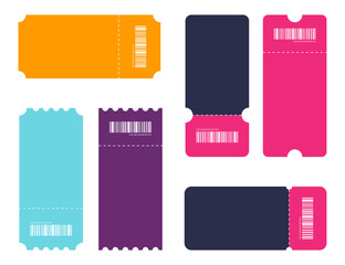 Wall Mural - set of ticket. template tickets. collection of vintage grunge tickets and coupons vector illustratio