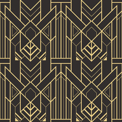 Wall Mural - Abstract art deco seamless modern tiles pattern