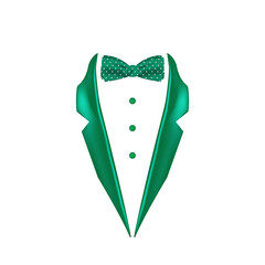 Canvas Print - green dotted colored bow tie tuxedo collar icon. Element of evening menswear illustration. Premium quality graphic design icon. Signs and symbols collection icon for websites