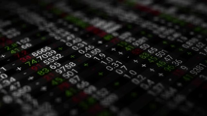 Poster - 3d render abstract background with stock market digits. Financial concept. Stock market data on display.
