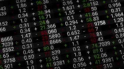Poster - 3d render abstract background with stock market digits. Financial concept. Stock market data on display.
