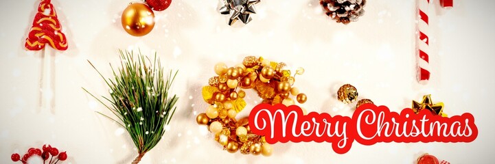 Poster - Composite image of white and red greeting card