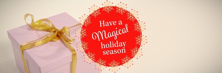 Poster - Composite image of white and red greetings card