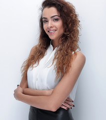 Wall Mural - closeup.portrait of a successful young woman