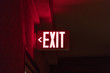 conceptual red exit sign