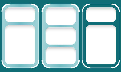 Poster - Three text frames for filling in you content. Vector concept for  printed materials, website, promotional materials.