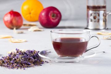 fruit tea cup on table