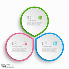 Wall Mural - business chart graphics #3-step process