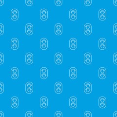 Poster - Traffic light railway pattern vector seamless blue repeat for any use