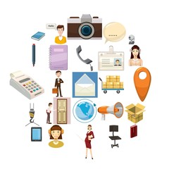 Poster - Credit card icons set. Cartoon set of 25 credit card vector icons for web isolated on white background