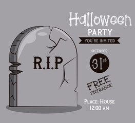 Poster - Halloween party invitation card