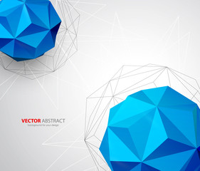 Poster - Vector geometric background with triangles