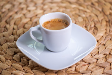 Coffee Espresso on white cup