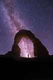 Fototapeta Natura - Delicate Arch with the Milky Way in the Background in Arches National Park
