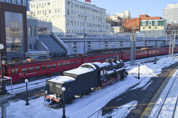 Vladivostok, Railway station, locomotive