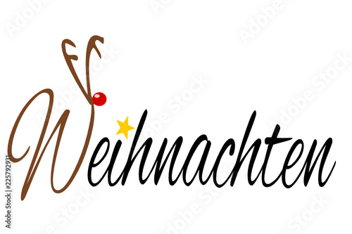 Frohe Weihnachten Schriftzug Deutsch