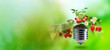 Leinwandbild Motiv green energy for garden plants