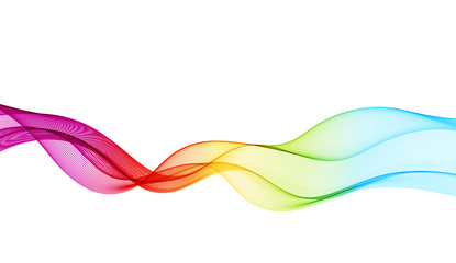 Aufkleber - Abstract vector background with smooth color wave
